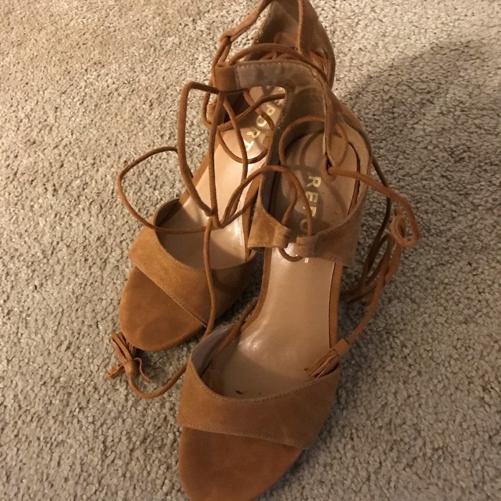 Suede heeled sandals